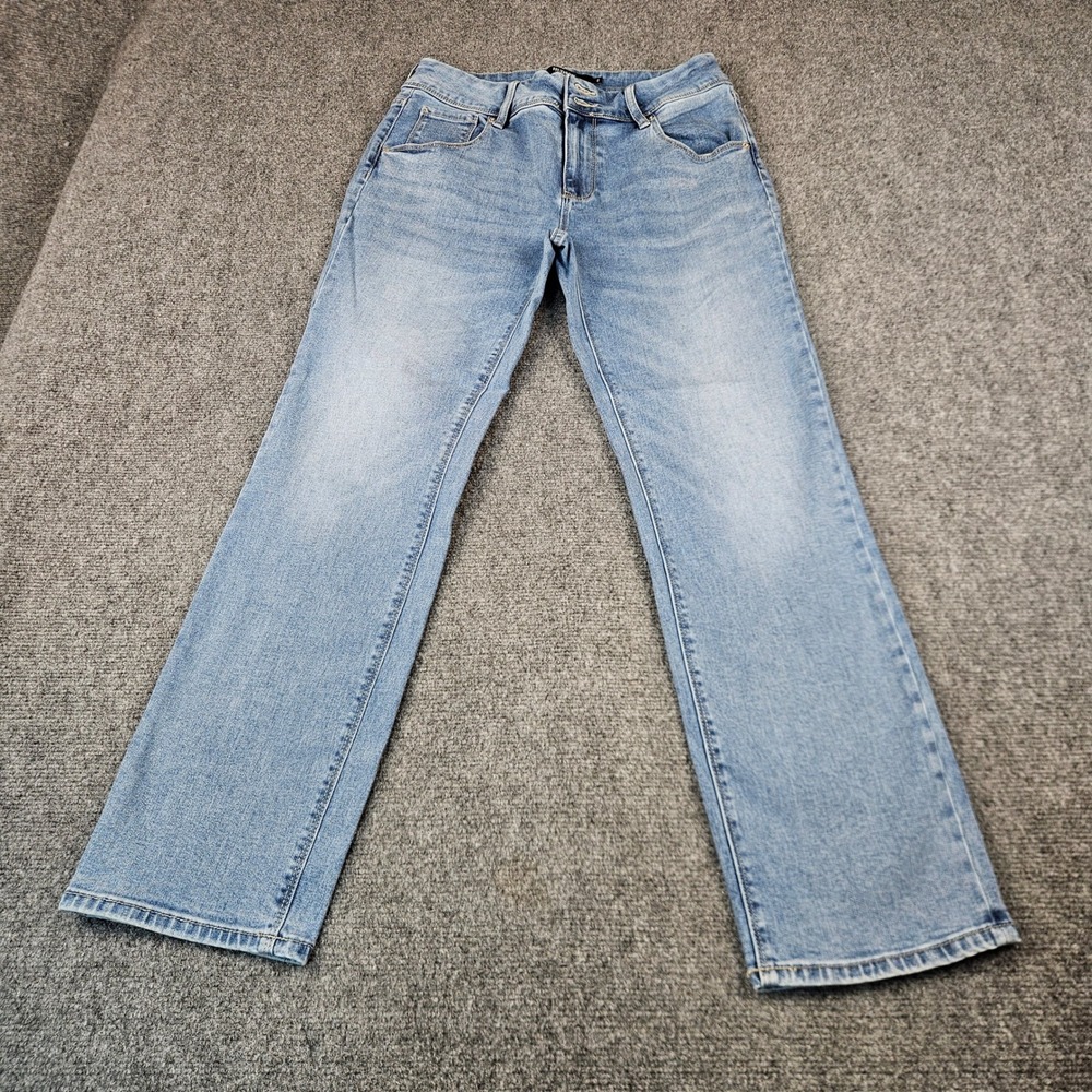 Hudson Los Angeles Womens Straight Leg Light Wash Flap Pocket Jeans Size 6